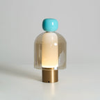 Rechargeable Glass Table Lamp with Infinite Dimming - Elegant Design