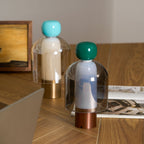 Rechargeable Glass Table Lamp with Infinite Dimming - Elegant Design