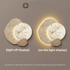Modern Large Wall Clock with Silent Quartz Movement and LED Lighting