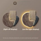 Modern Large Wall Clock with Silent Quartz Movement and LED Lighting