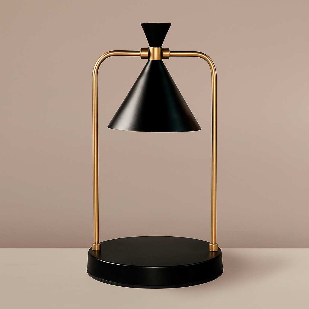 Cone Shade Metal Frame Electric Candle Warmer Lamp