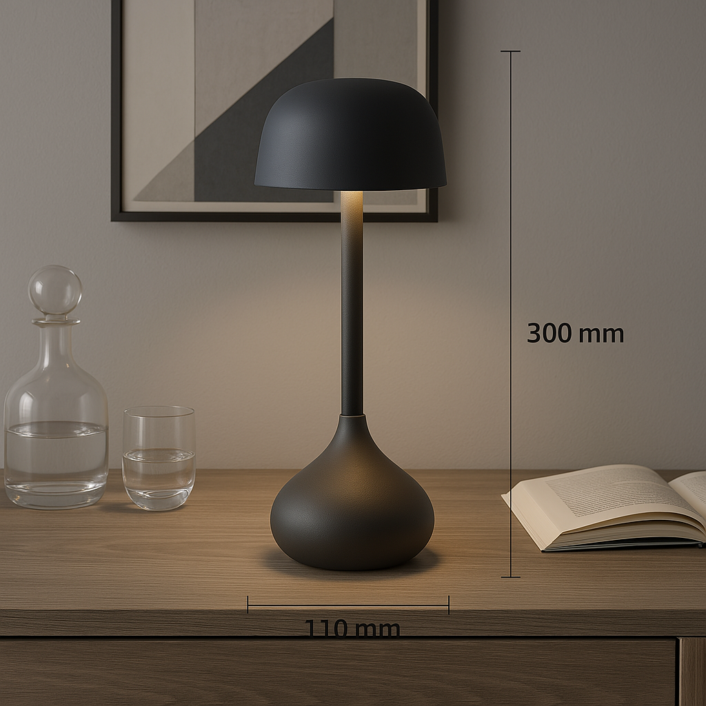 Touch Control Cordless Rechargeable Desk Lamp - Luna Glow Model