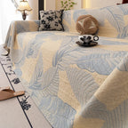 Leaf Pattern Sofa Cover - Breathable Fabric for Year-Round Use