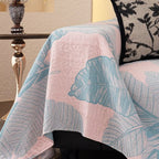 Leaf Pattern Sofa Cover - Breathable Fabric for Year-Round Use