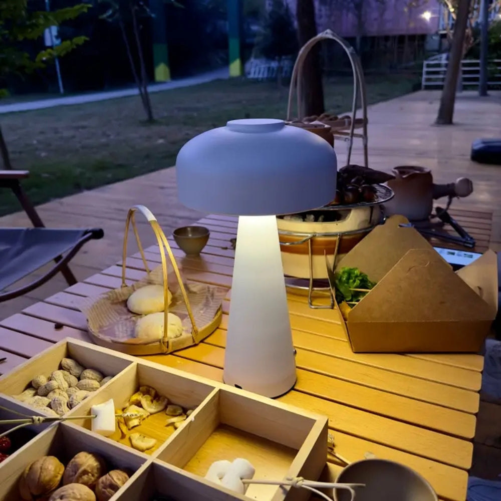 Frosted Metal Mushroom Lamp - Touchless Control for Bedroom & Living Room