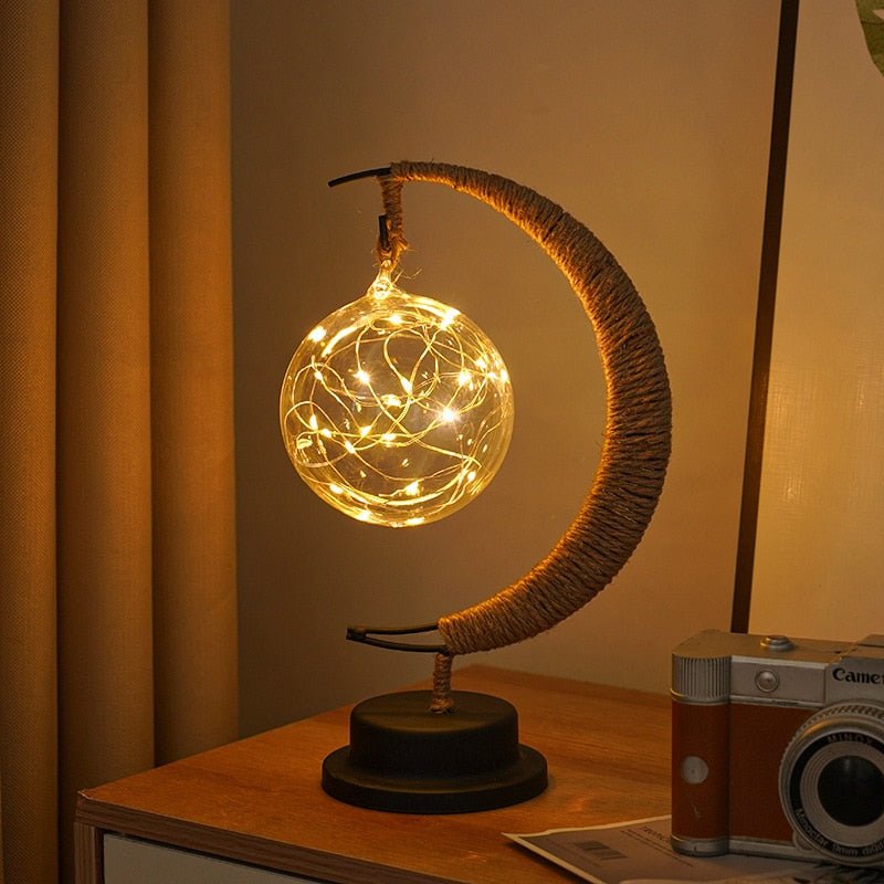 3D Printed Moon Light – Battery-Powered Celestial Decor, 11 Inch, Soft Glow