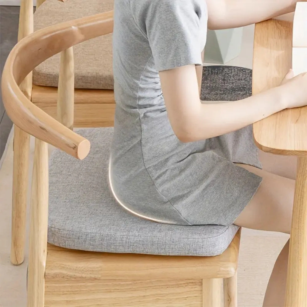 Tufted Microfiber Chair Cushion for Dining and Patio Use