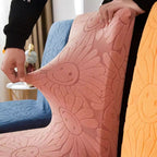Stretch Chair Cover with Smiley Flower Design