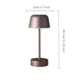 Touch-Controlled Cordless Table Lamp in Polished Iron Finish