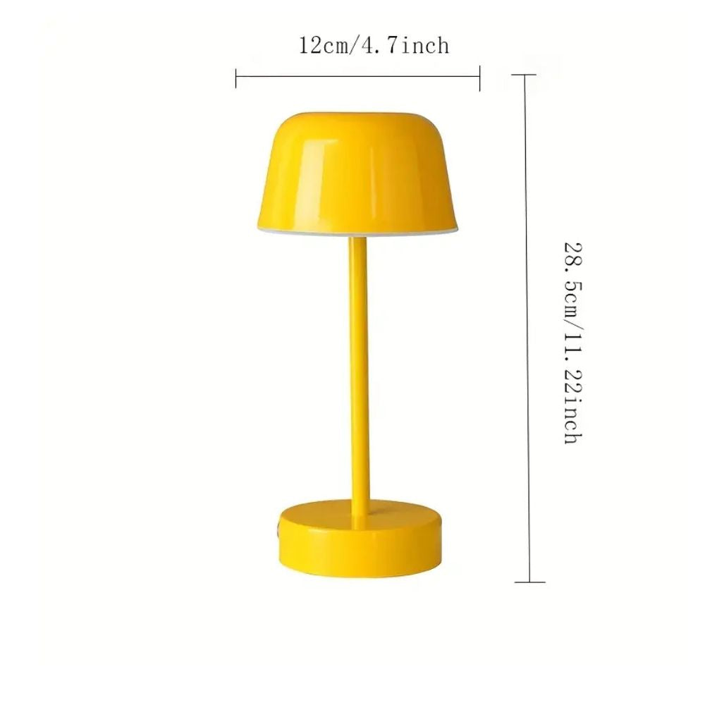 Touch-Controlled Cordless Table Lamp in Polished Iron Finish