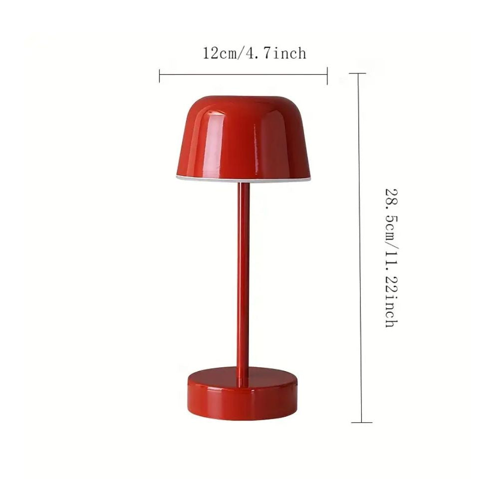Touch-Controlled Cordless Table Lamp in Polished Iron Finish