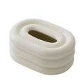Ceramic Tissue Box Holder with Elegant Wind Ring Design