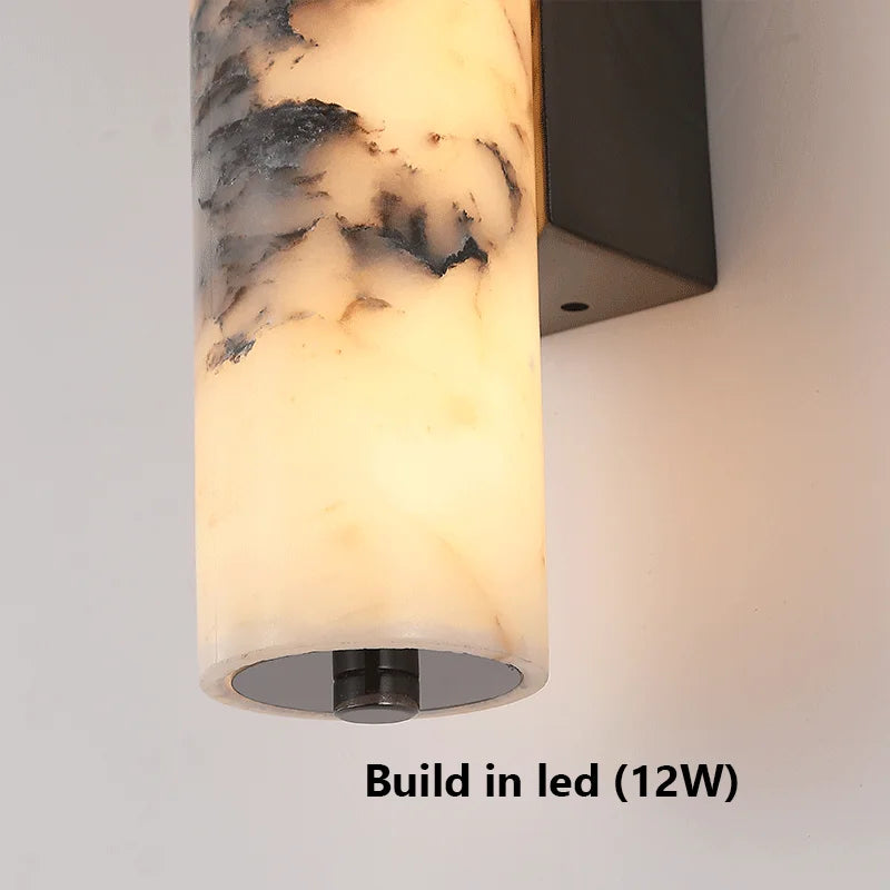 Italian-Inspired Natural Marble Wall Light - Contemporary Luxury Sconce