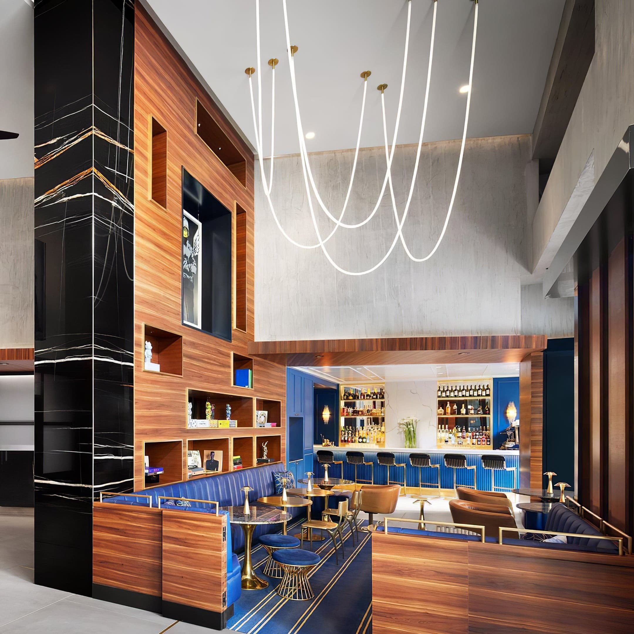 Adjustable LED Pendant Light for Modern Black Kitchen Design