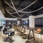 Adjustable LED Pendant Light for Modern Black Kitchen Design