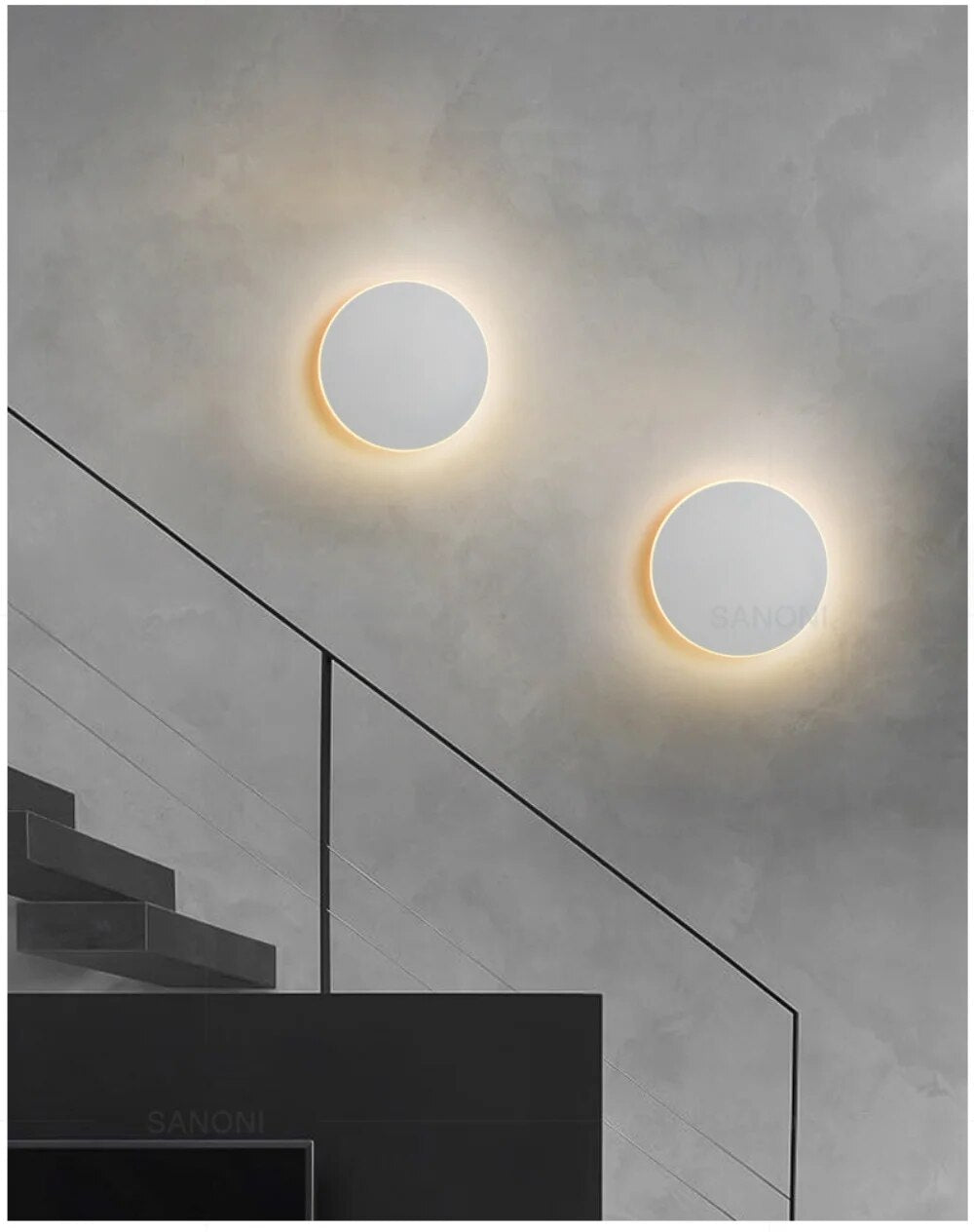 Contemporary Round LED Wall Light Fixture – Elegant Design