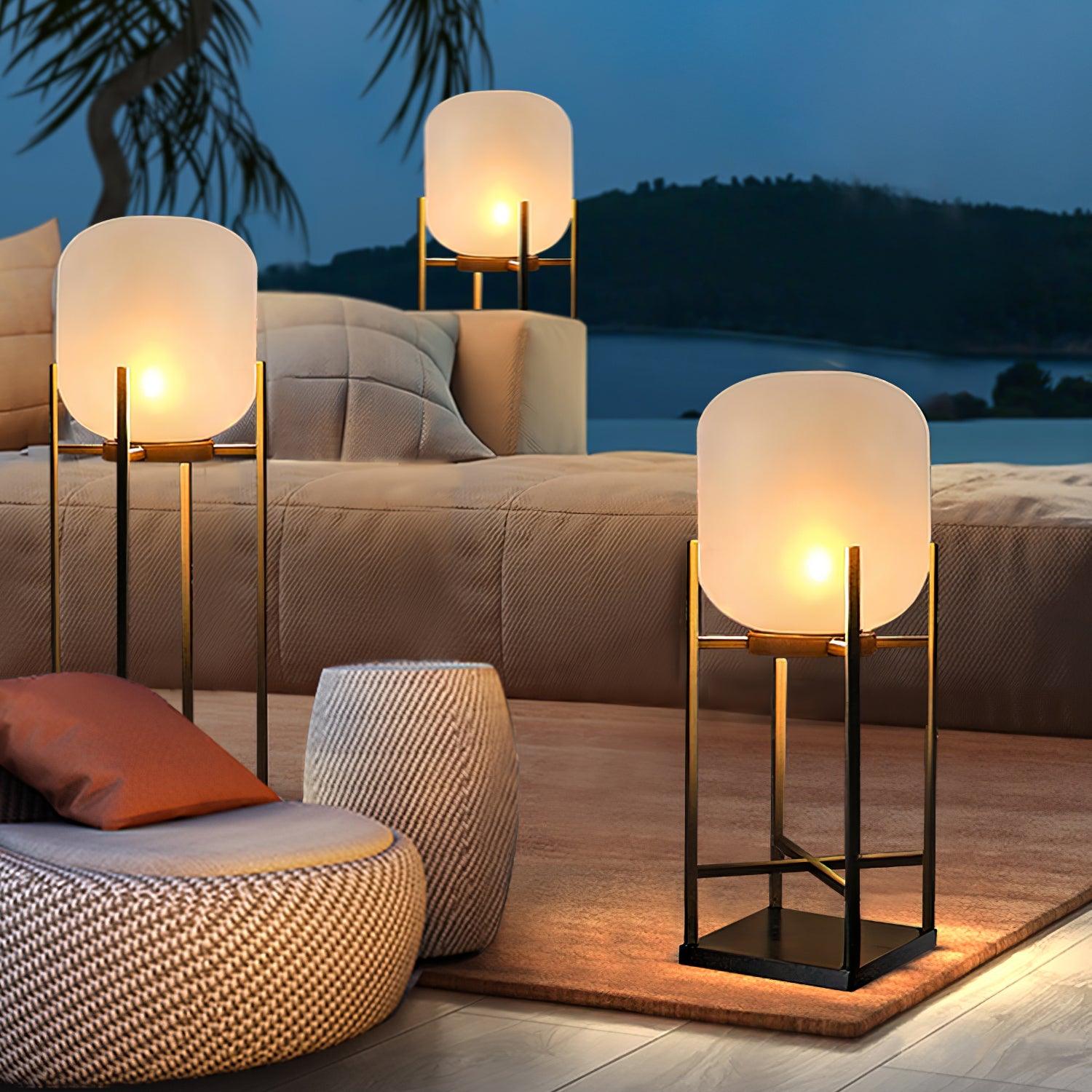 Elegant Waterproof Solar Floor Lamp for Outdoor Gardens