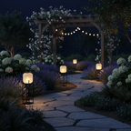 Elegant Waterproof Solar Floor Lamp for Outdoor Gardens