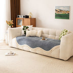 Reversible Non-Slip Chenille Sofa Cover with Woven Texture