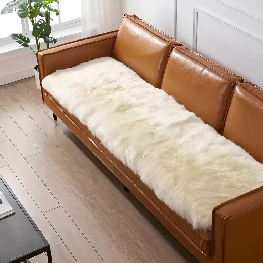 Stylish Microfiber Couch Blanket - Soft Faux Fur Protection for Pets