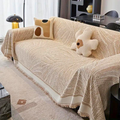 Soft Chenille Sofa Cover with Non-Slip Feature - Luxe Leaf Style