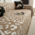Thick Microfiber Sofa Cover in Leopard Pattern