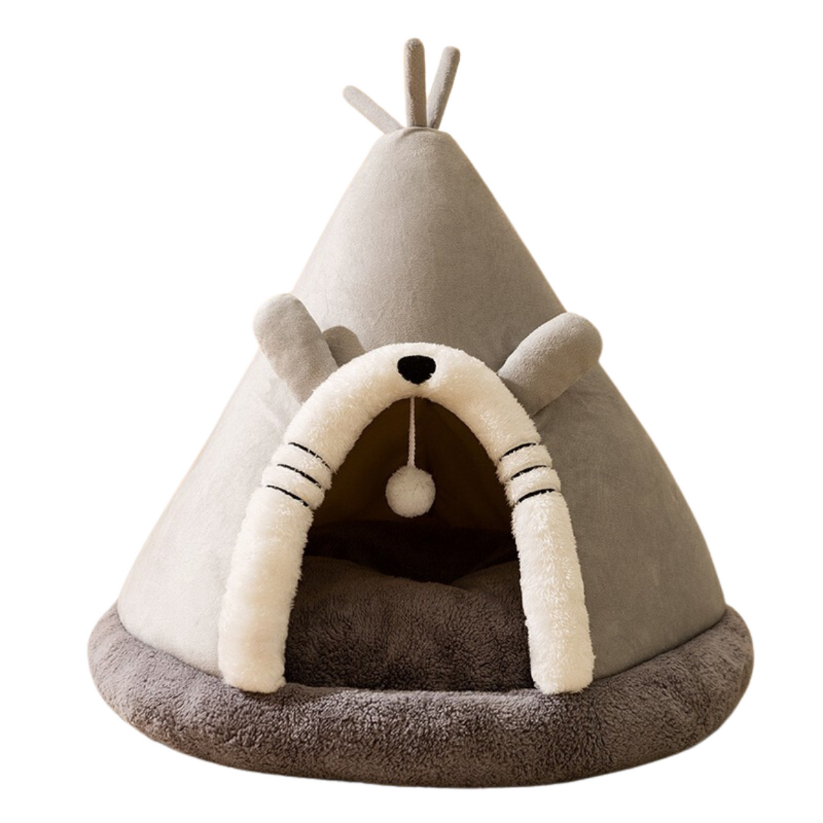 Cozy Haven Tent Cat Bed with Plush Padding and Memory Foam Support