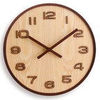 Nordic Elegance Walnut Wall Timepiece - Sleek Minimalist Design