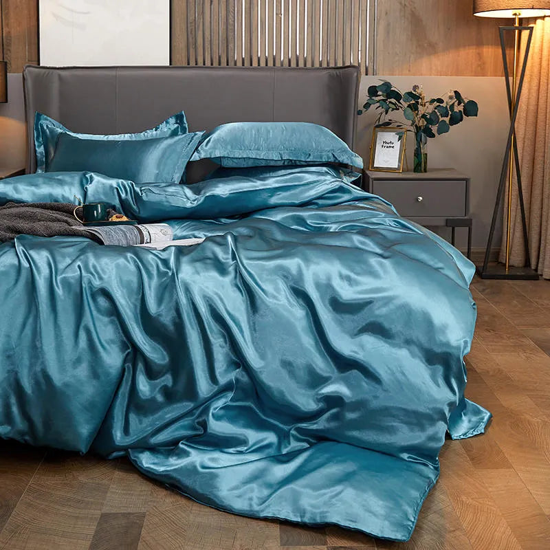 Aqua Dream Satin Bedding Set for Ultimate Comfort
