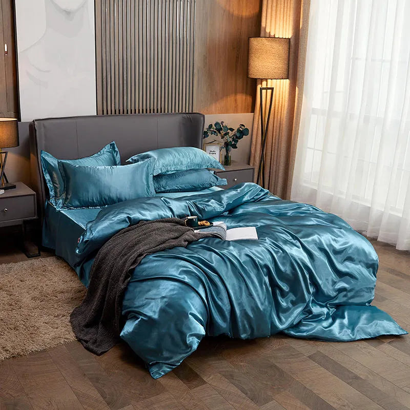 Aqua Dream Satin Bedding Set for Ultimate Comfort