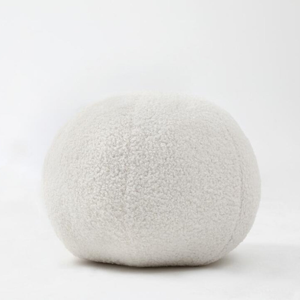 Soft Teddy Fleece Ball Pillow – Stylish Bouclé Cushion for Contemporary Decor