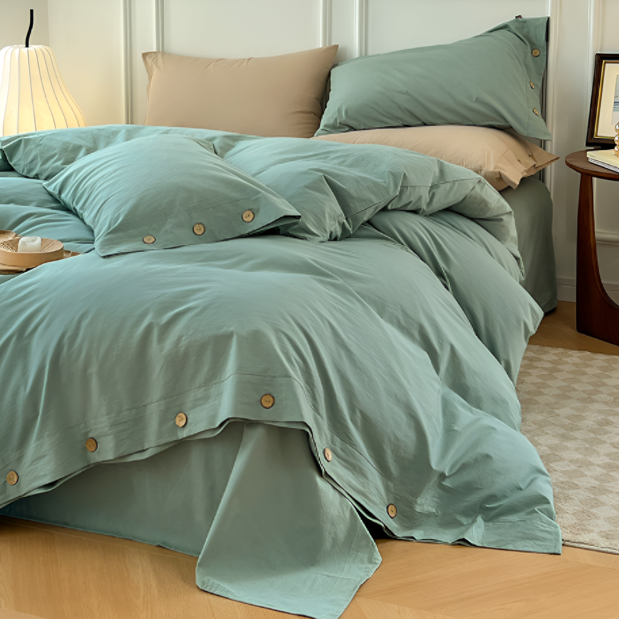 Breathable Bedding Set in Scandinavian Style – Includes 2 Pillowcases, Soft Cotton