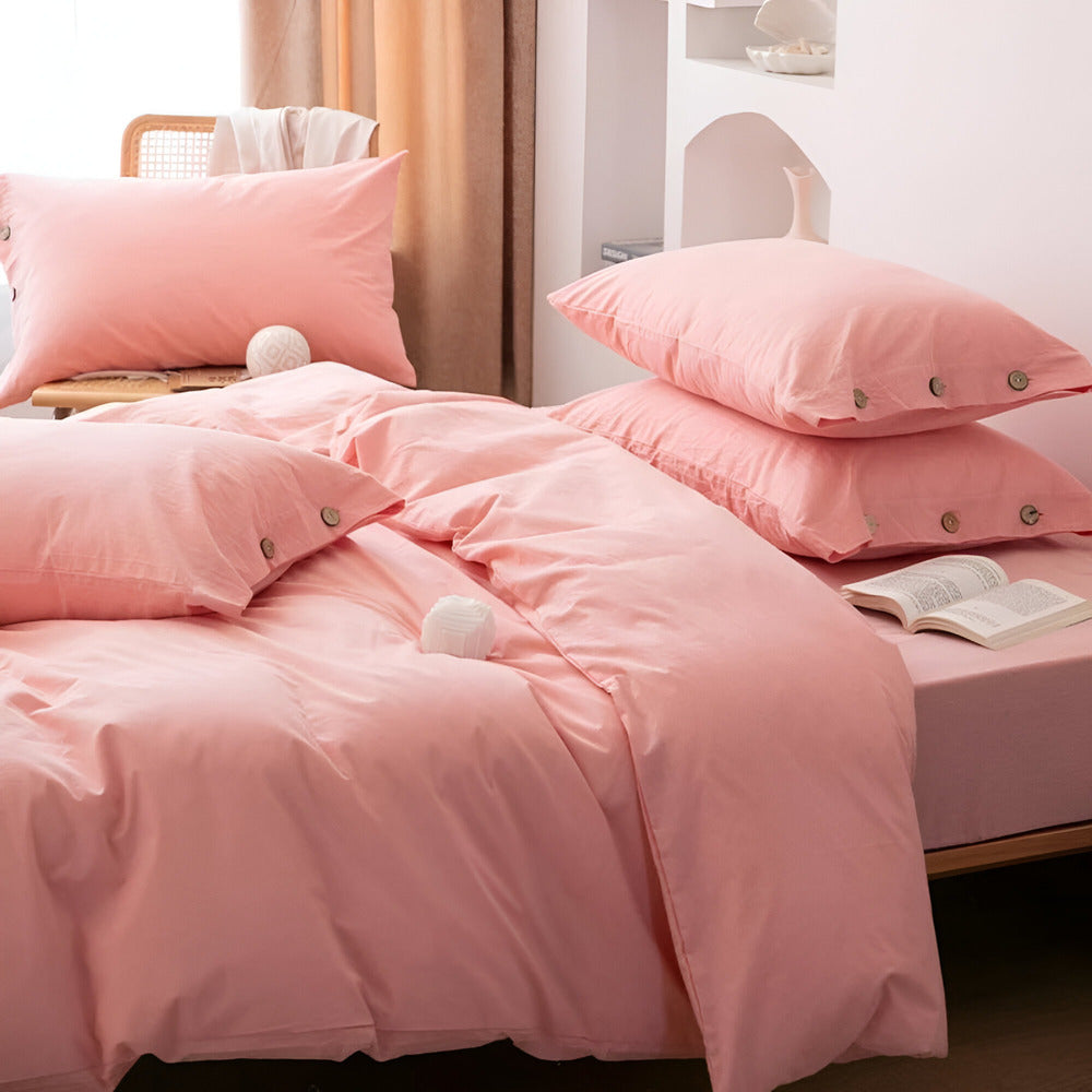 Breathable Bedding Set in Scandinavian Style – Includes 2 Pillowcases, Soft Cotton