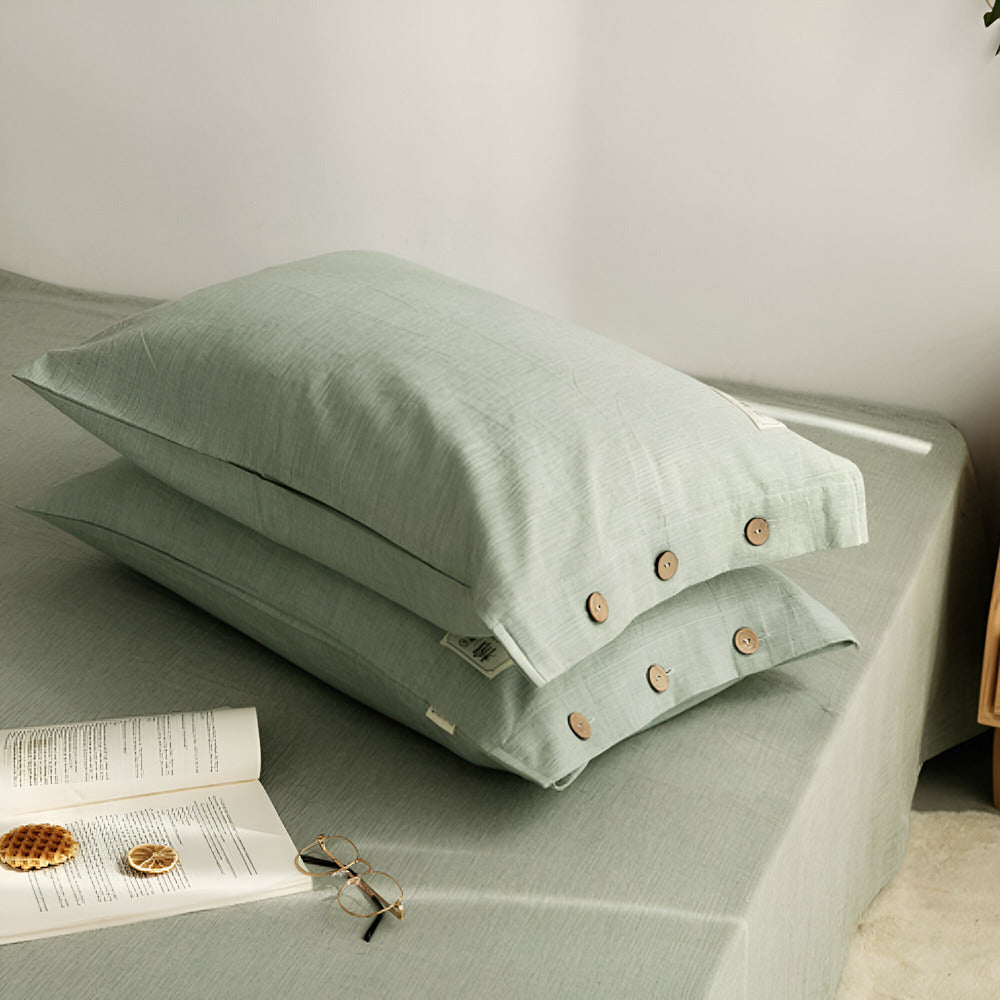 Breathable Bedding Set in Scandinavian Style – Includes 2 Pillowcases, Soft Cotton