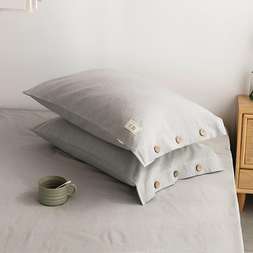Breathable Bedding Set in Scandinavian Style – Includes 2 Pillowcases, Soft Cotton