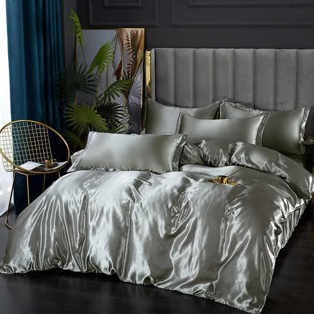 Aqua Dream Satin Bedding Set for Ultimate Comfort