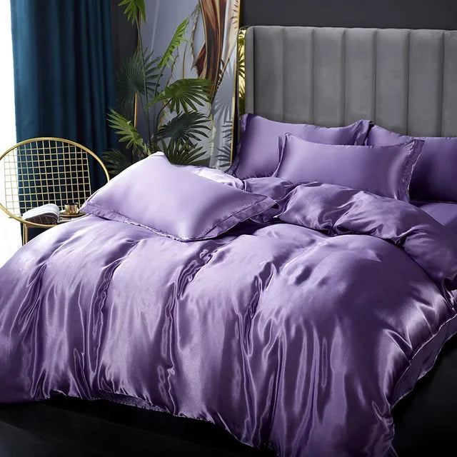 Aqua Dream Satin Bedding Set for Ultimate Comfort