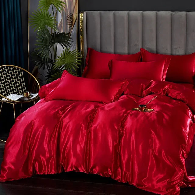 Aqua Dream Satin Bedding Set for Ultimate Comfort