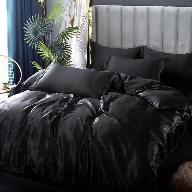 Aqua Dream Satin Bedding Set for Ultimate Comfort