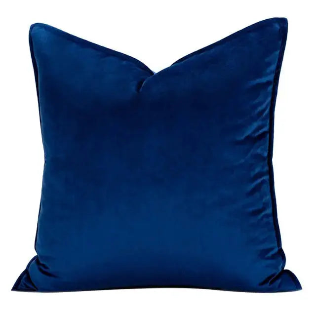 Velvet Cushion Cover with Flannel Trim – Soft Decorative Covers in Various Sizes and Colors