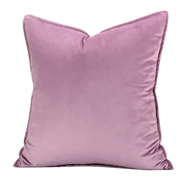 Velvet Cushion Cover with Flannel Trim – Soft Decorative Covers in Various Sizes and Colors
