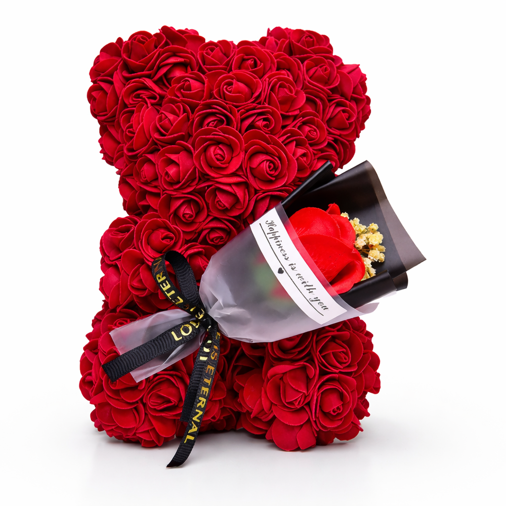 Artificial Flower Rose Bear for Table Decoration - Valentine's Gift