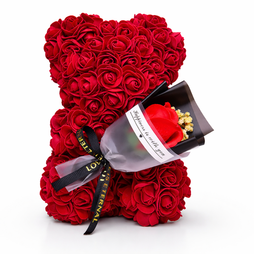 Artificial Flower Rose Bear for Table Decoration - Valentine's Gift
