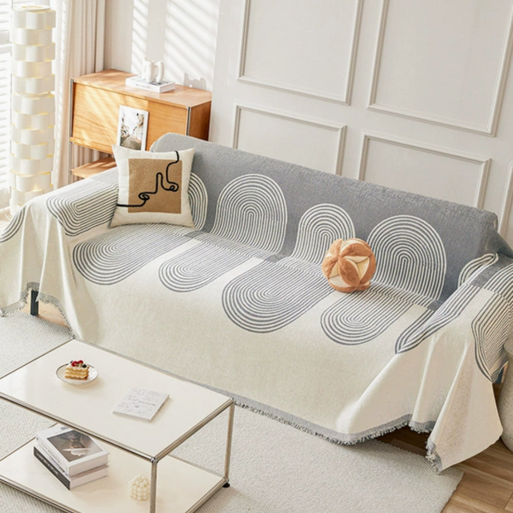 Double-Sided Chenille Sofa Cover – Plush Comfort for Sectionals & Pets