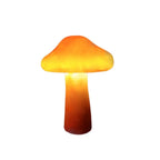 Garden Lamp Set with LED Mushrooms in Orange Resin for Outdoors