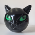 Mystical Cat Head Tabletop Art Sculpture in Resin for Home Decor