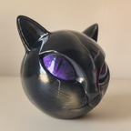 Mystical Cat Head Tabletop Art Sculpture in Resin for Home Decor