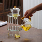 Elegant Glass Tea Infuser with Magnetic Brewing System