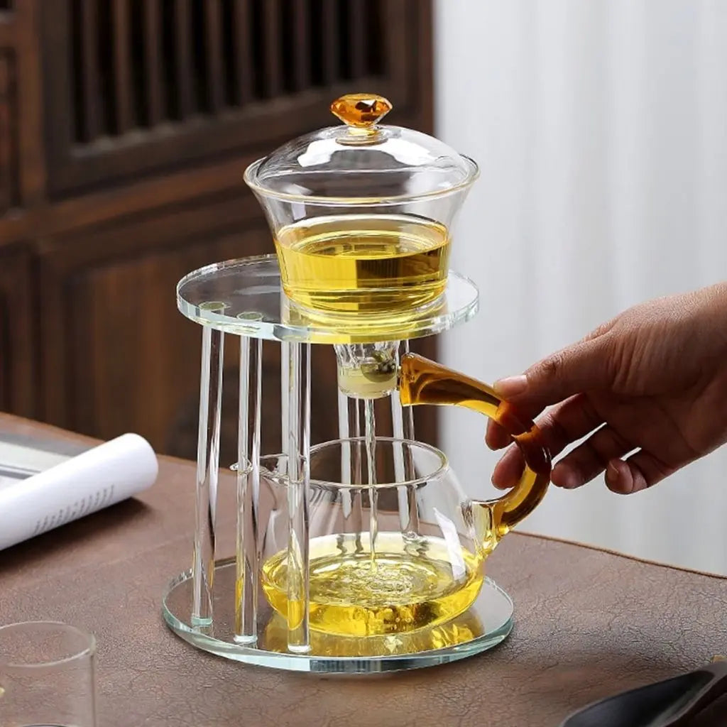 Elegant Glass Tea Infuser with Magnetic Brewing System
