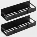 Wall-Mounted Metal Spice Organizer for Refrigerator with Magnetic Design
